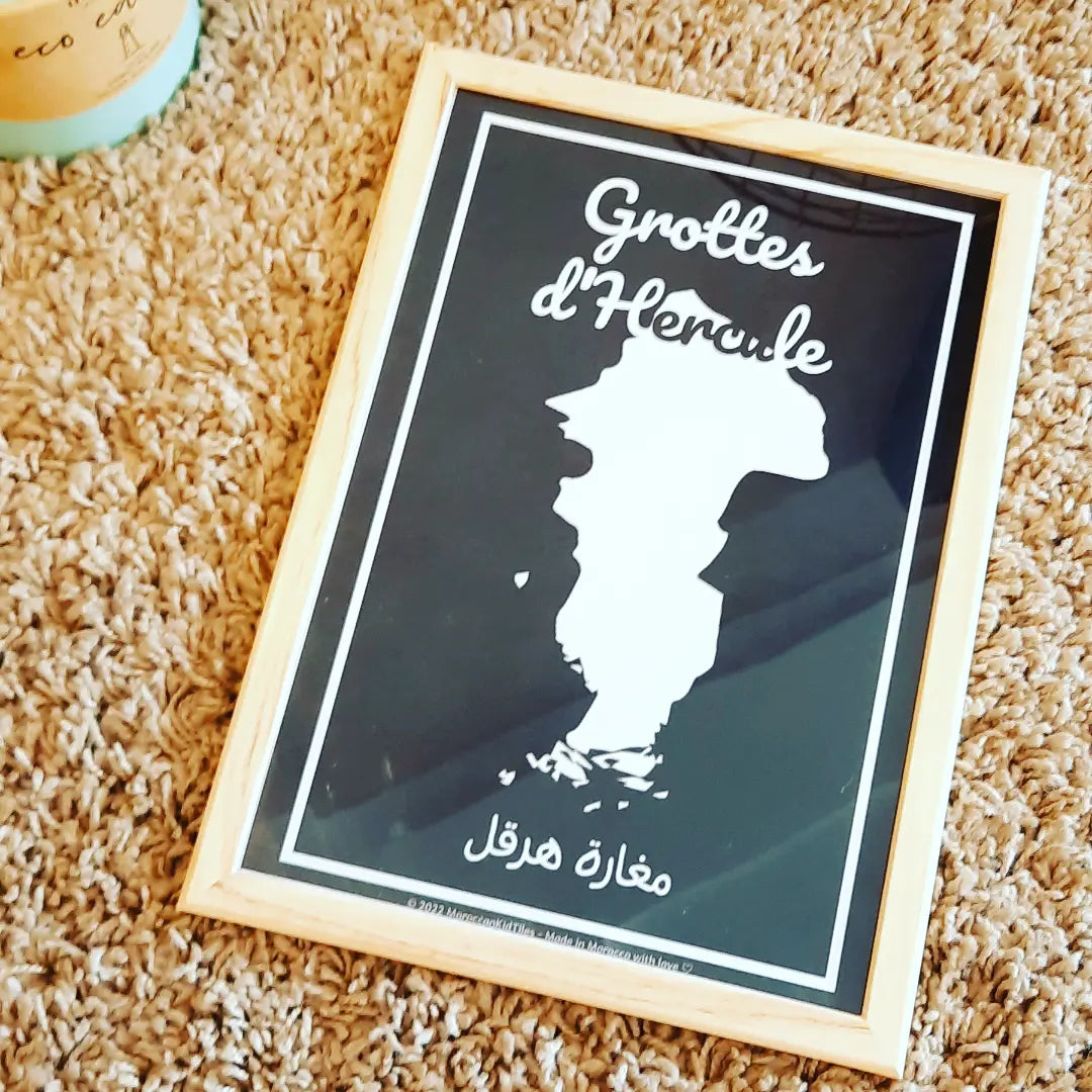 Affiche BW - Grottes d'Hercule